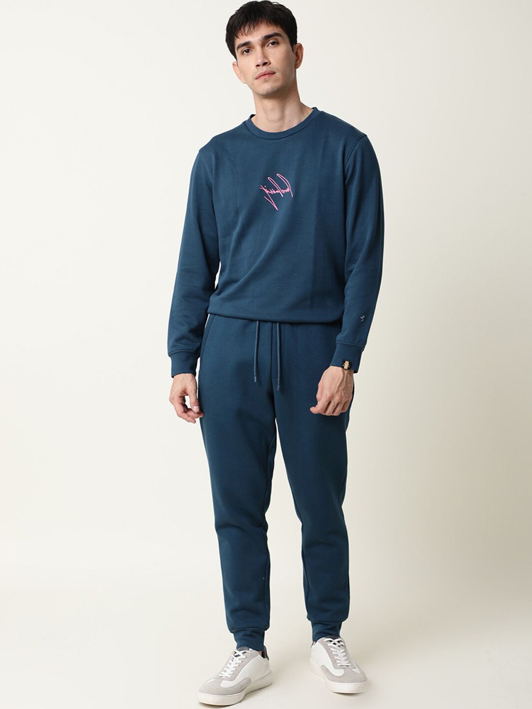  RARE RABBIT Men Turquoise Blue Sweatshirt