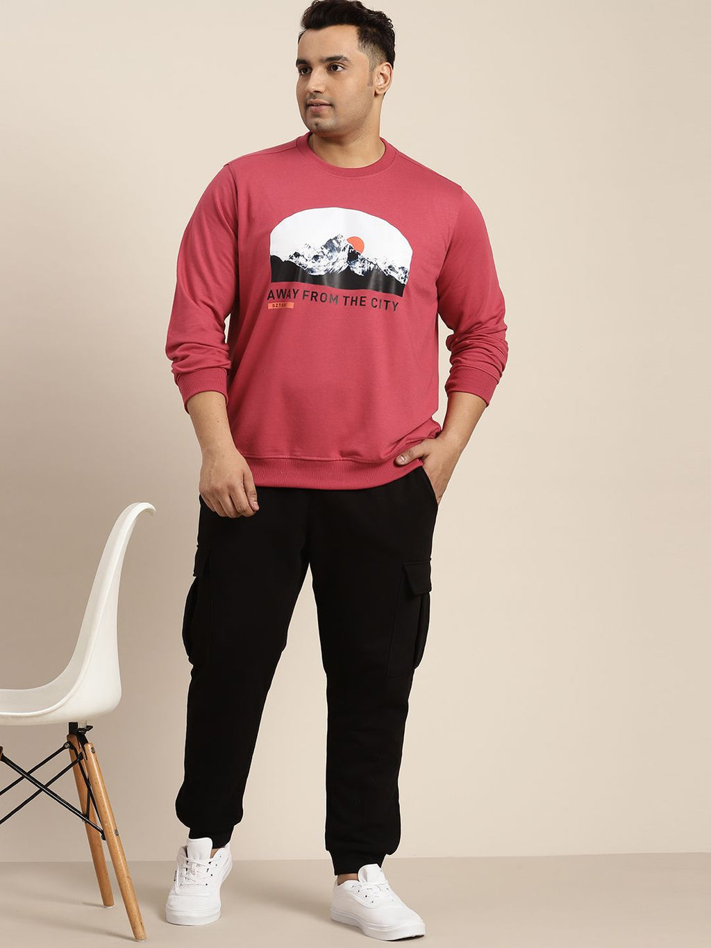  Sztori Men Plus Size Printed Sweatshirt