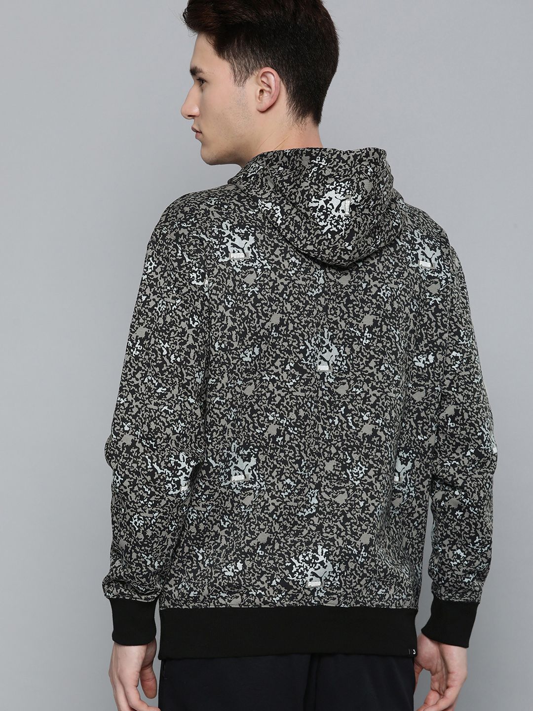  Puma Men Brand Love Metallic Hooded Regular Fit Sweatshirt
