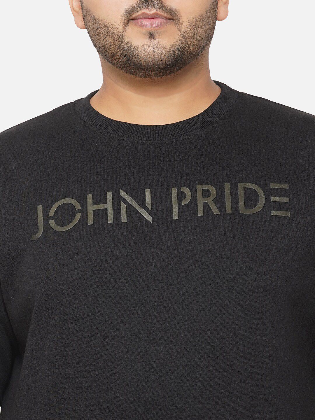  John Pride Men Plus Size Printed Sweatshirt