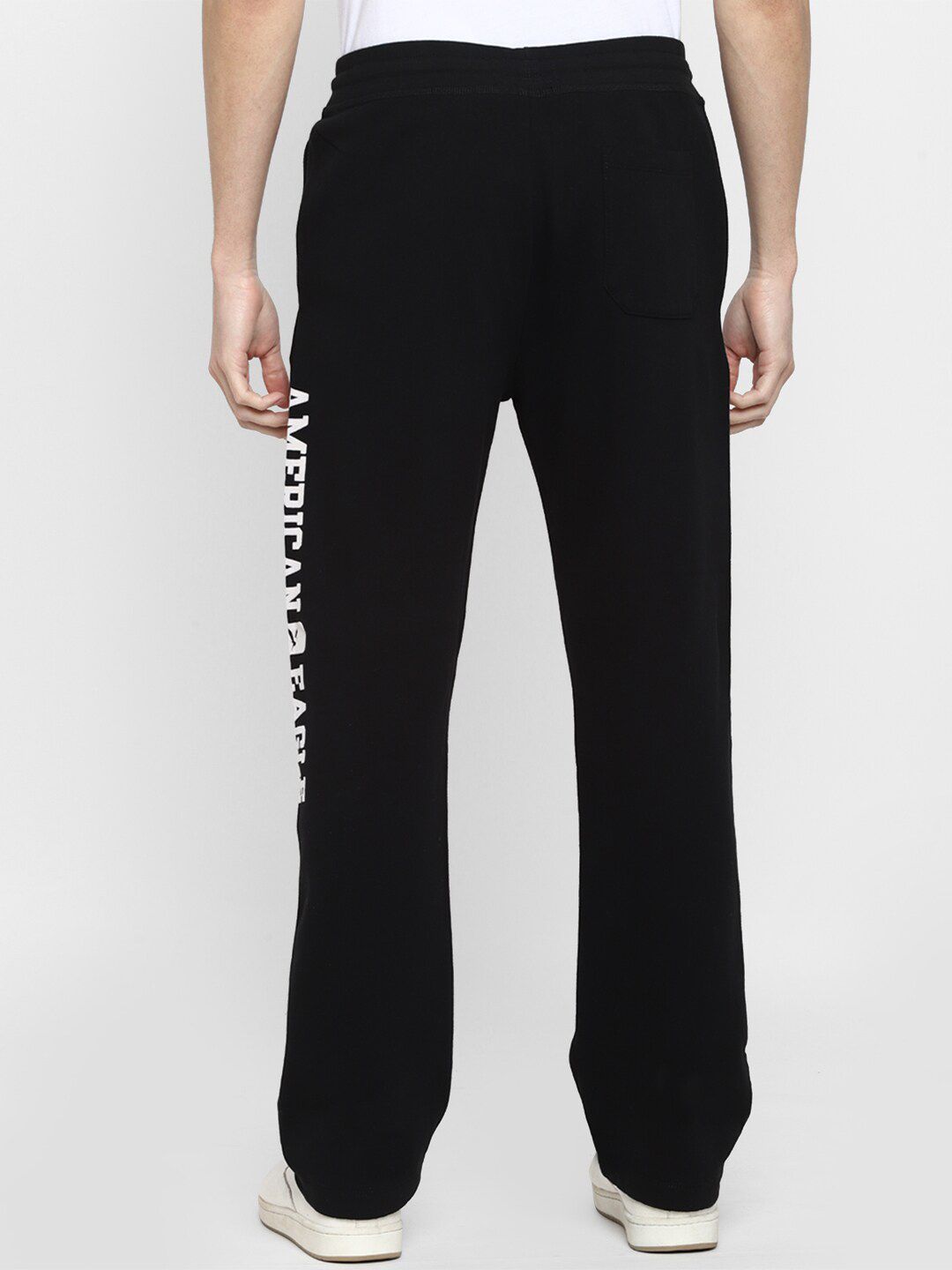  AMERICAN EAGLE OUTFITTERS Men Solid Black Cotton Track Pants