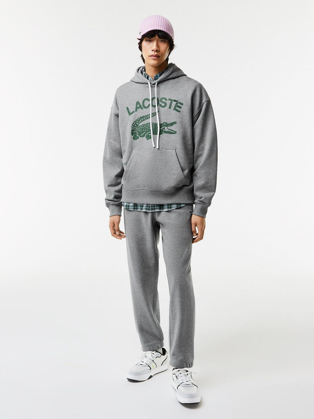  Lacoste Men Printed Cotton Hooded Sweatshirt