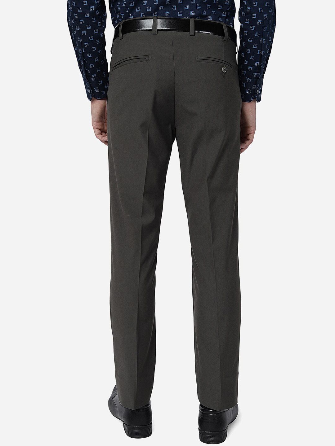  Greenfibre Men Slim Fit Mid-Rise Formal Trousers