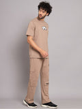  GRIFFEL Men Printed Cotton Loose Fit Track Suits
