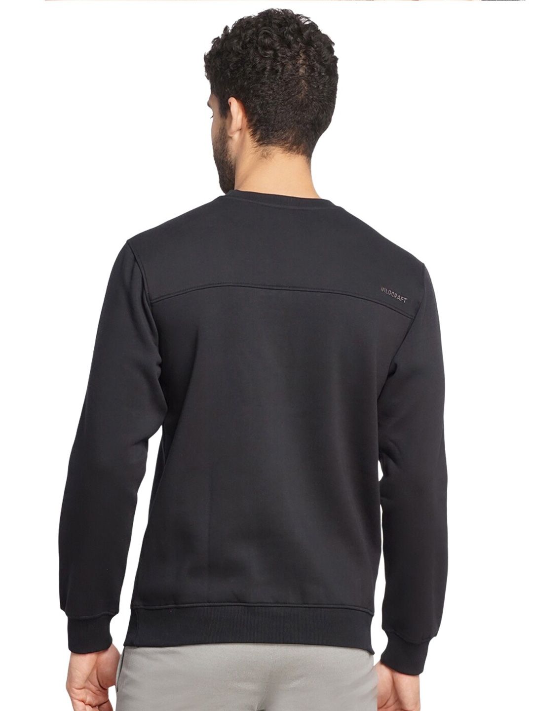  Wildcraft Men Black Cotton Sweatshirt