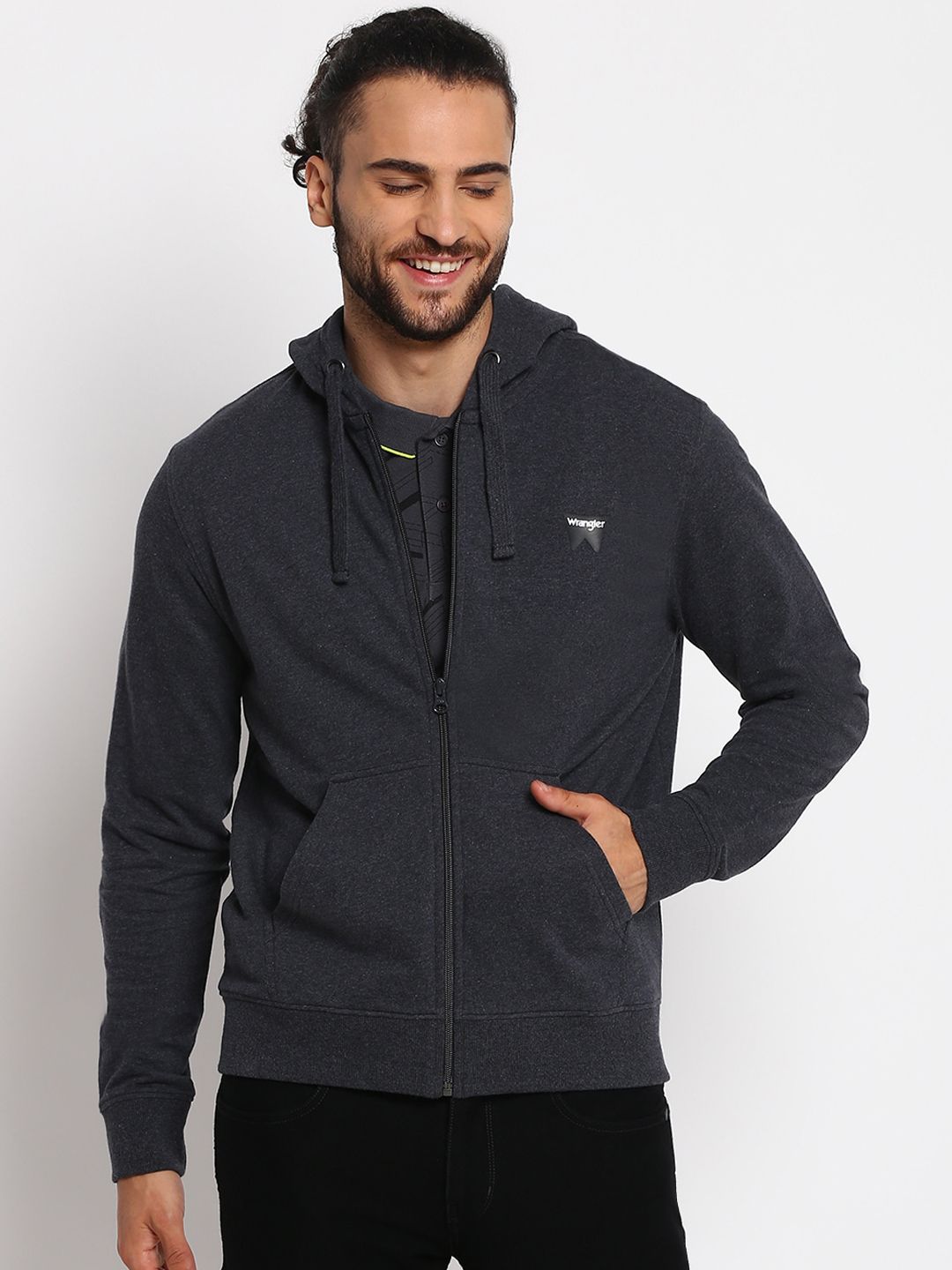  Wrangler Men Grey Sweatshirt