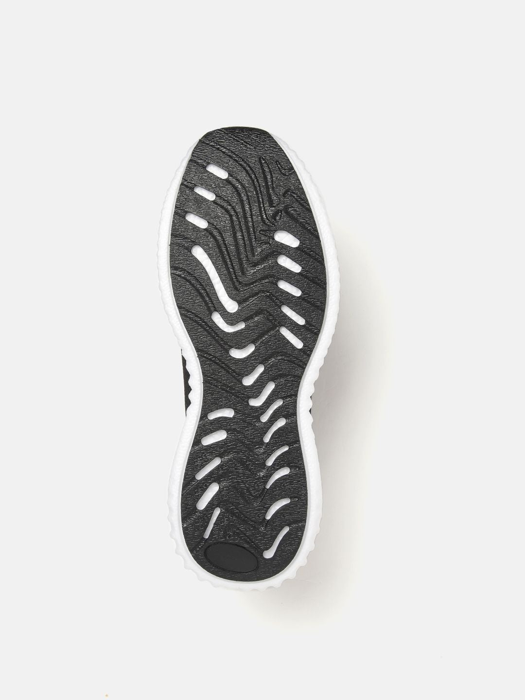  WROGN Men Black & Grey Woven Design Running Shoes