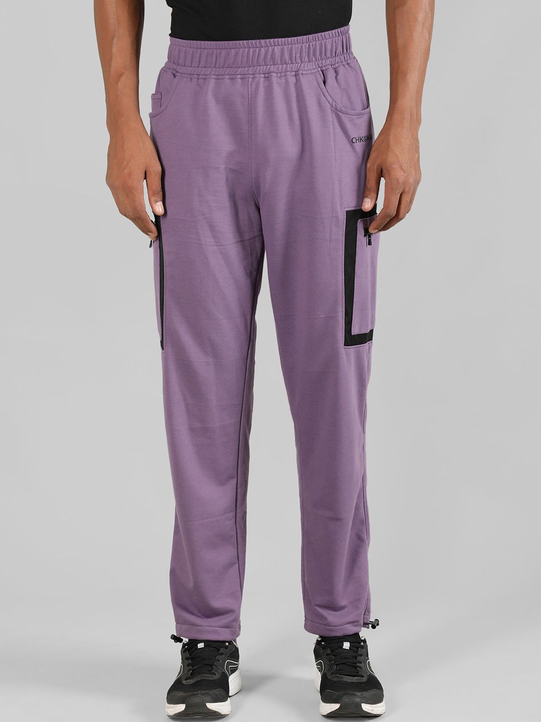  CHKOKKO Men Gym Workout Lower Relaxed-Fit Cotton Sports Track Pants