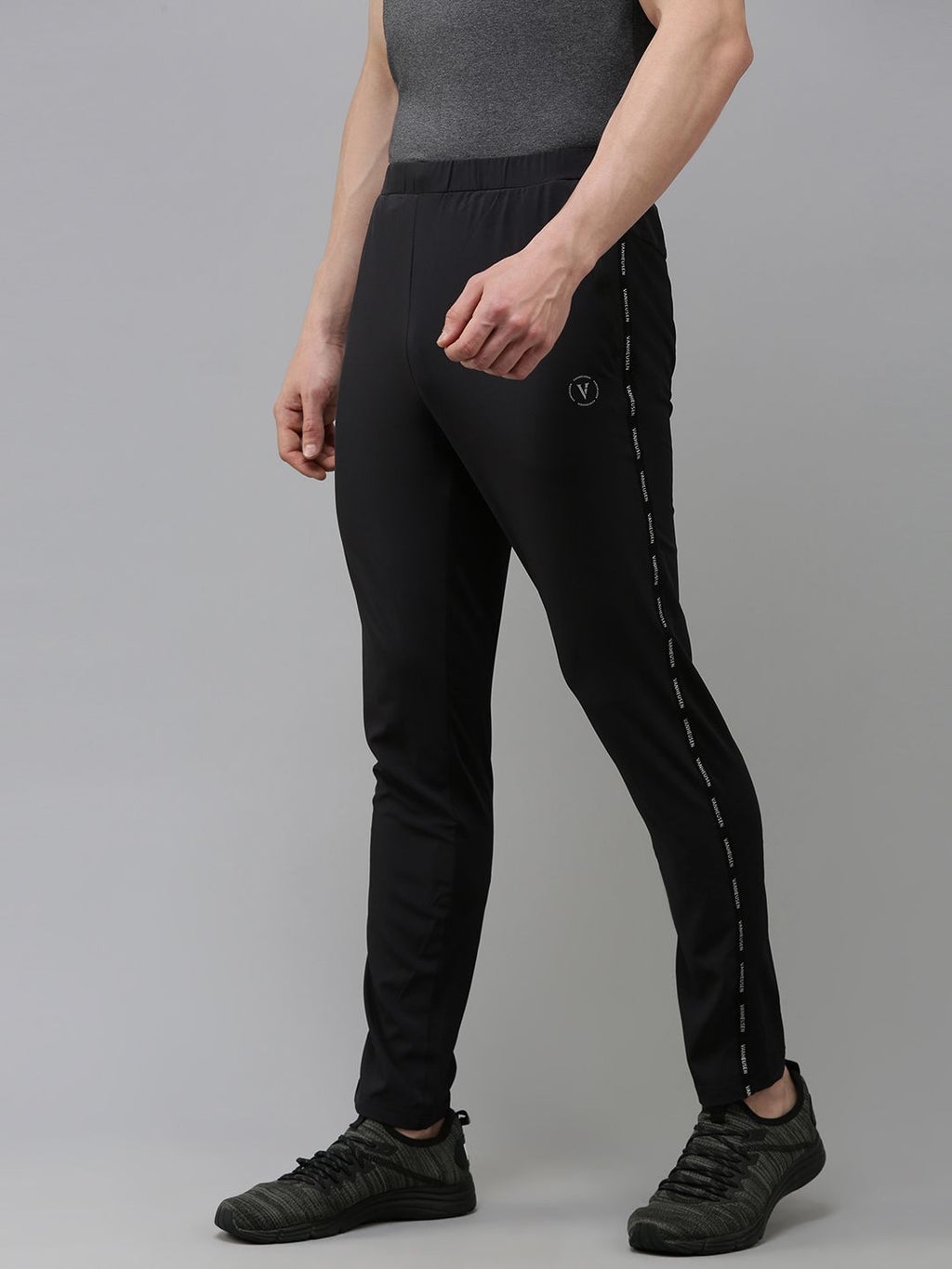 Van Heusen Flex Men Brand Logo Printed Slim Fit Sports Track Pants