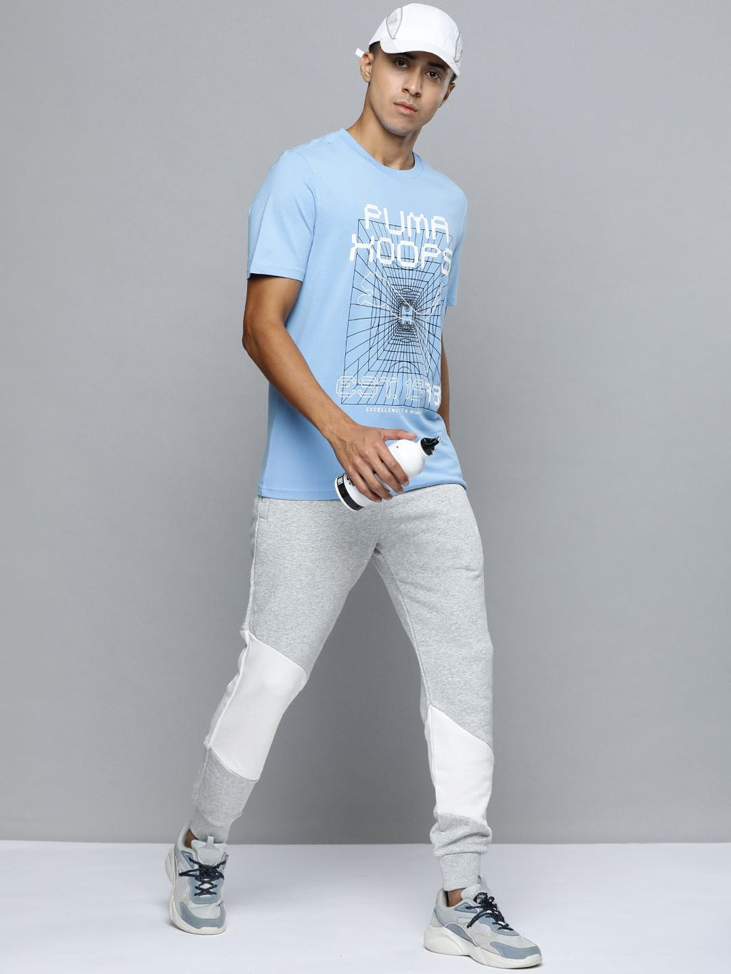  Puma Men Colourblocked POWER Cat Regular Fit Outdoor Joggers