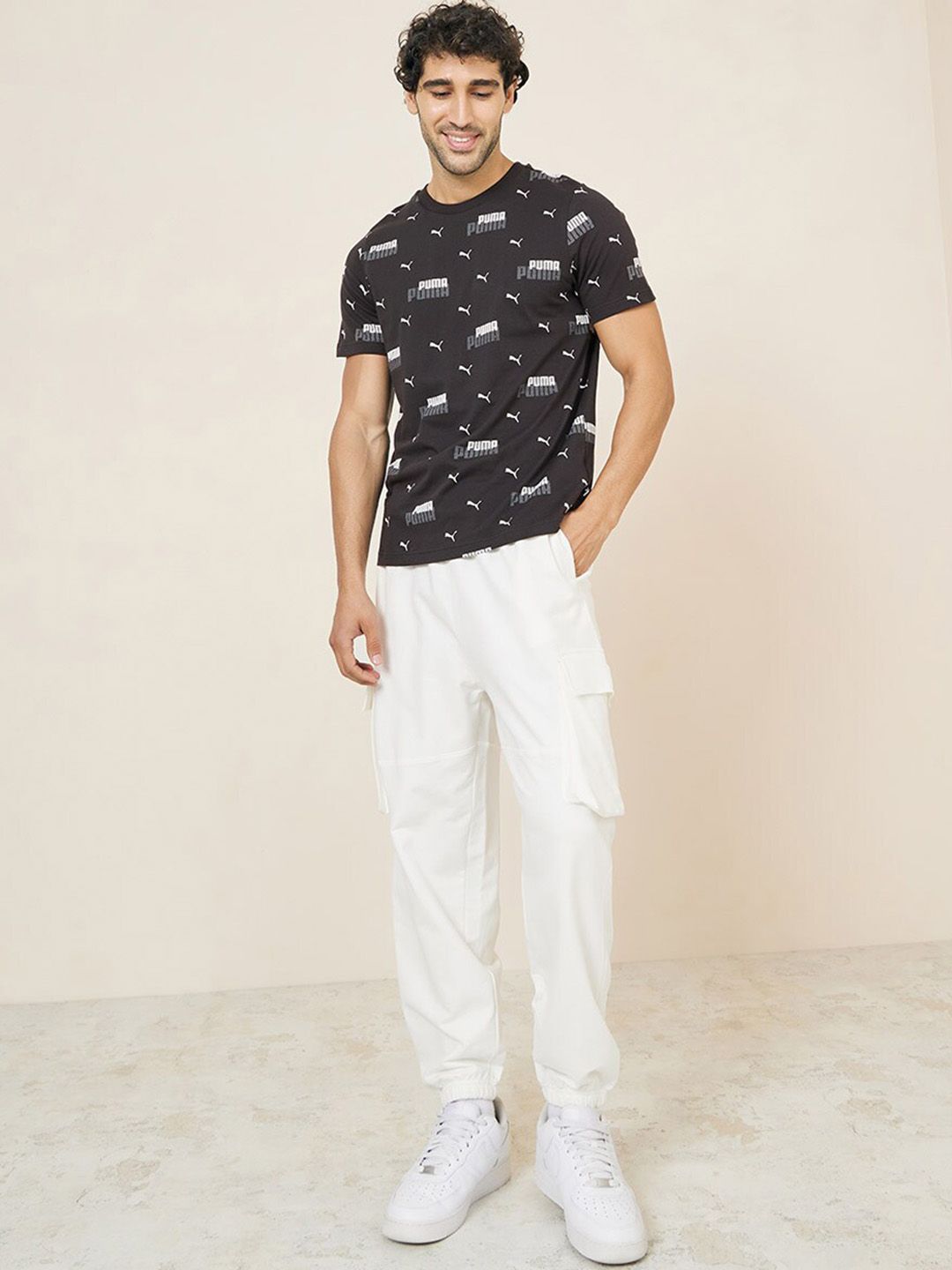  Styli Men Relaxed Fit Oversized Pure Cotton Cargo Jogger