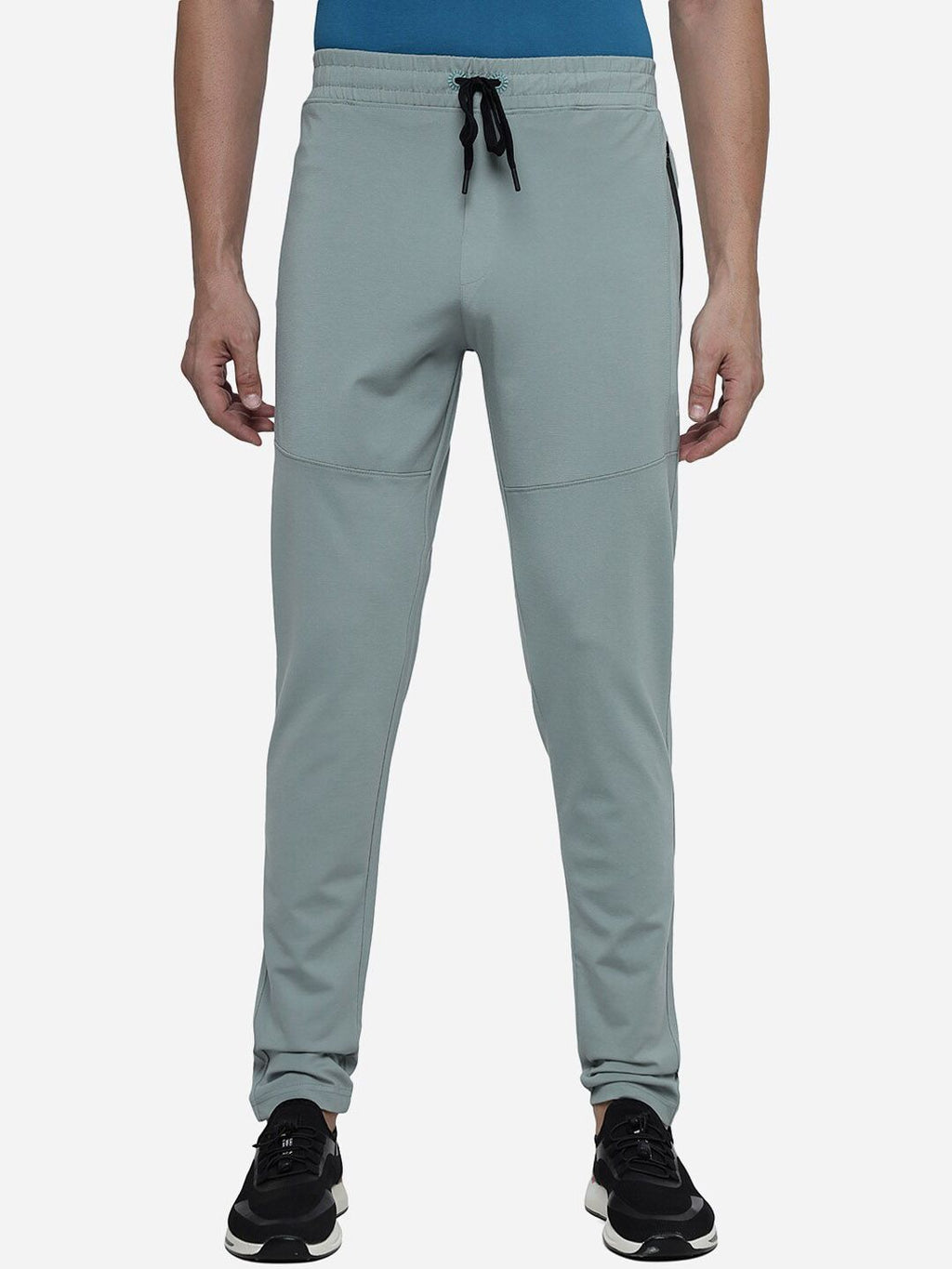  JADE BLUE Men Mid Rise Cotton Sports Track Pants