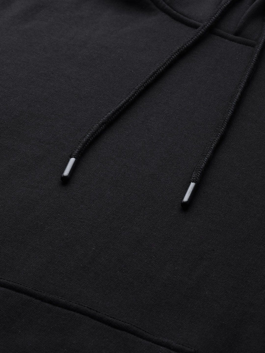  Roadster Men Black Solid Hooded Sweatshirt