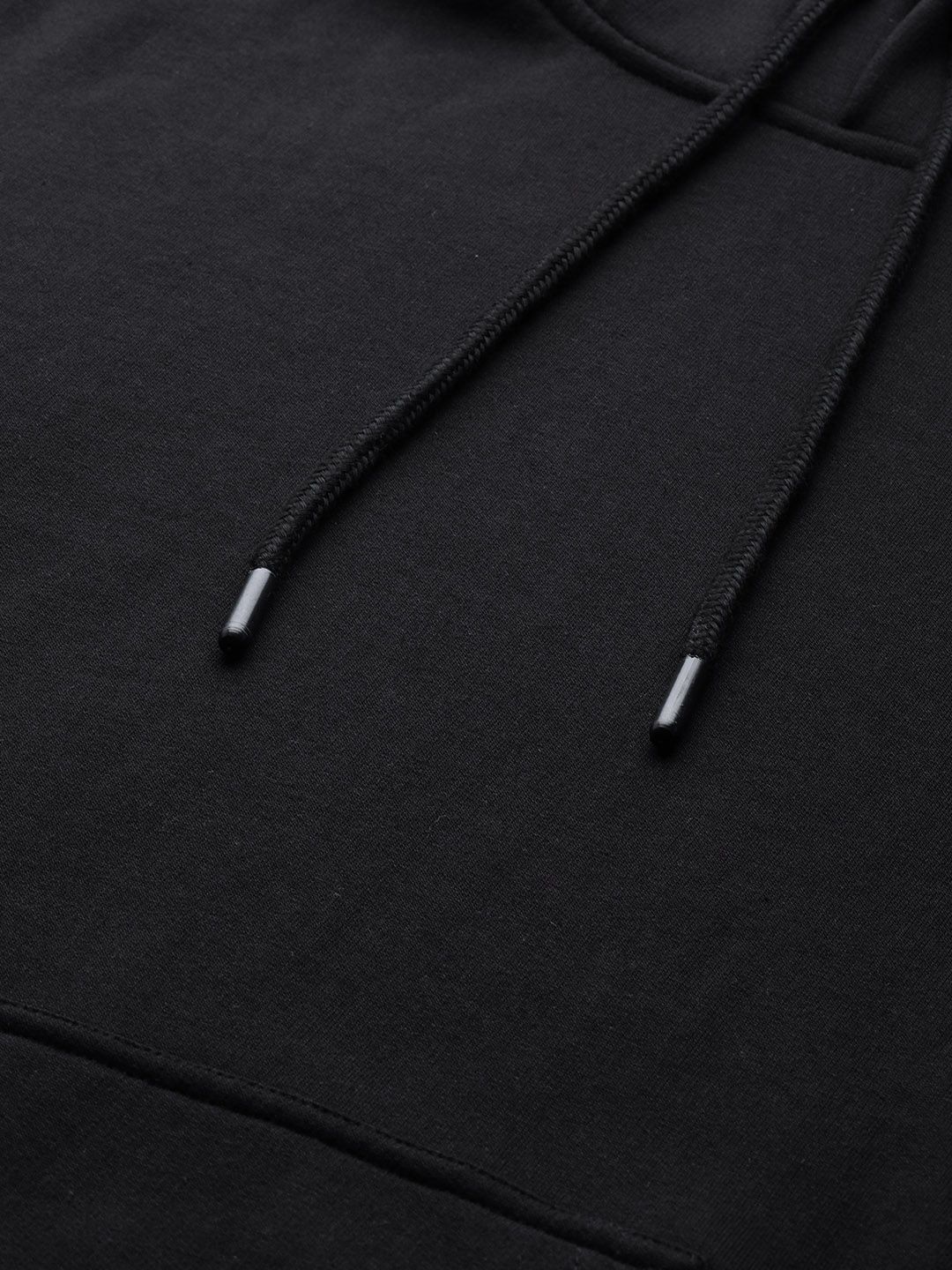  Roadster Men Black Solid Hooded Sweatshirt