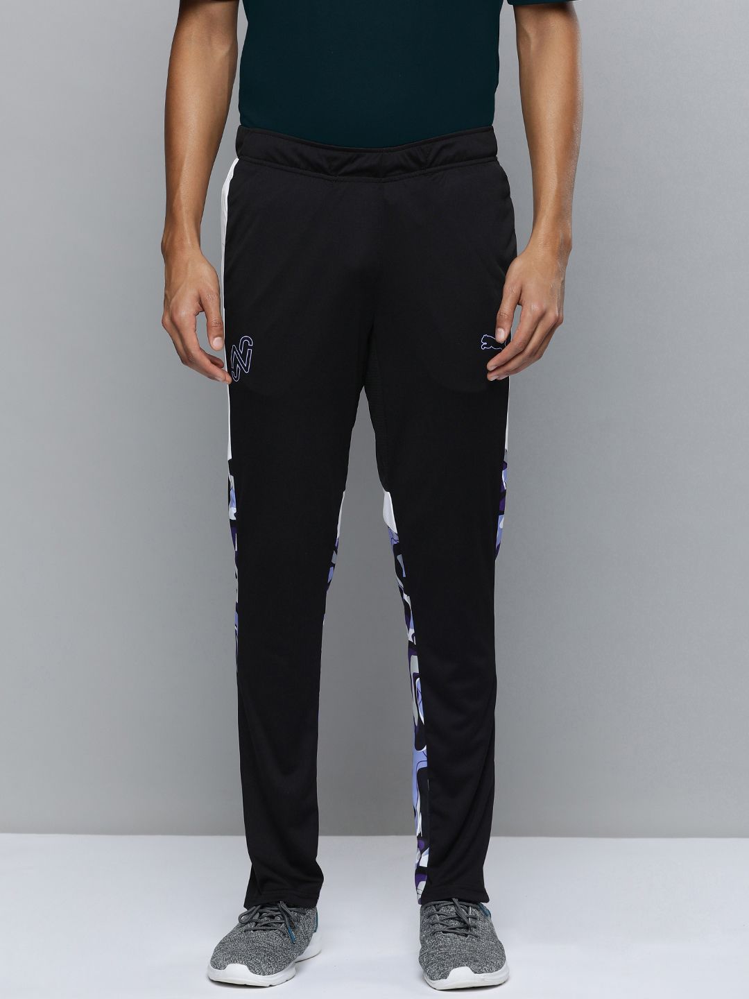  Puma Men Neymar Jr. Creativity Printed Dry Cell Mid-Rise Foot Ball Track Pants