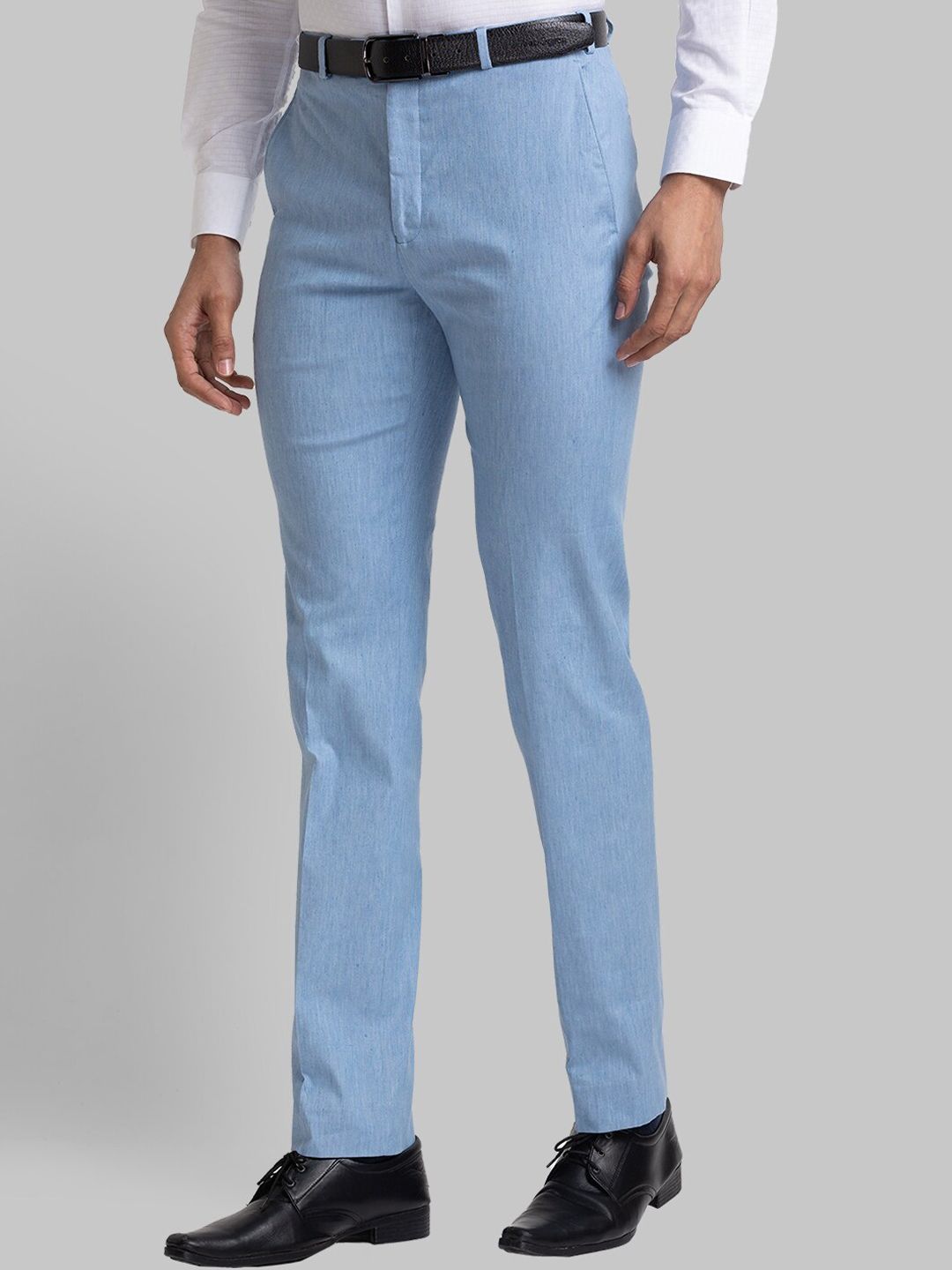  Raymond Men Contemporary Fit Flat Front Formal Trousers