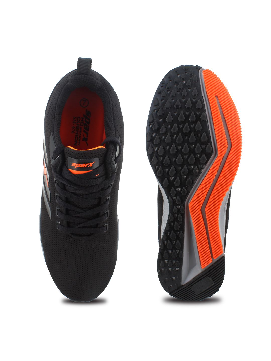 Sparx Men Black Mesh Long Distance Running Shoes