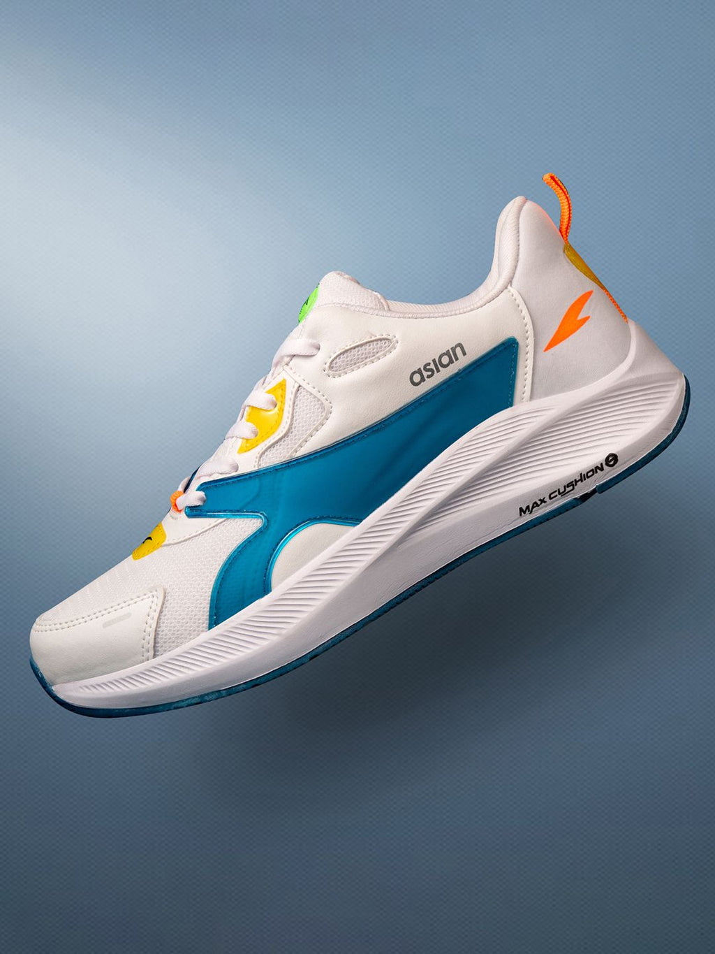  ASIAN Men White Mesh Running Non-Marking Shoes