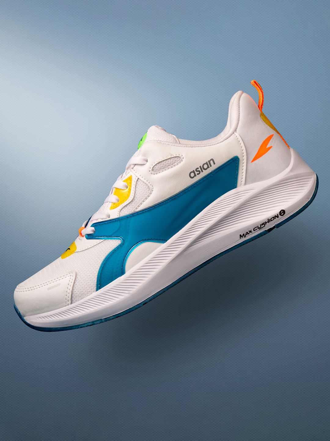  ASIAN Men White Mesh Running Non-Marking Shoes