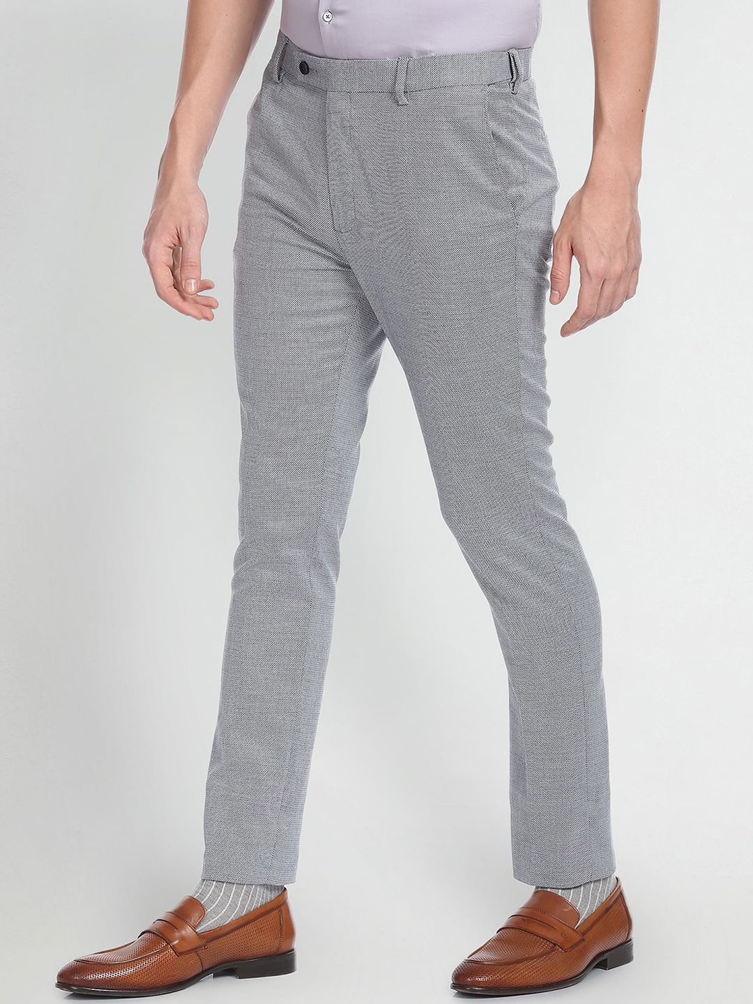  Arrow Men Mid-Rise Slim Fit Formal Trousers