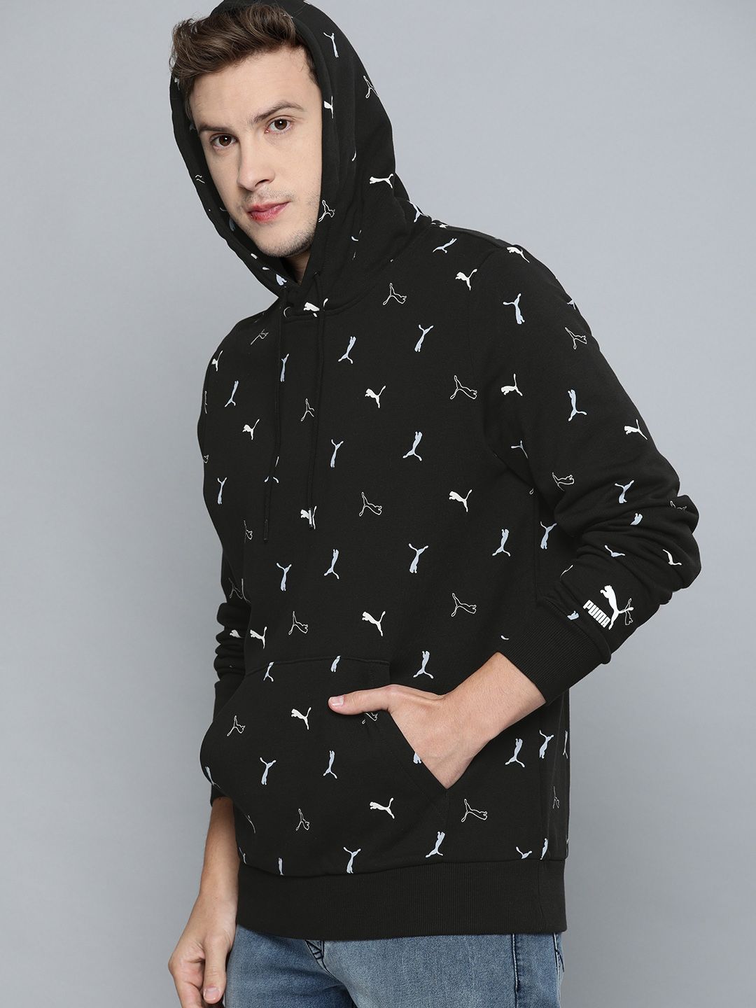 Puma Men Regular Fit CG Printed Hooded Sweatshirt