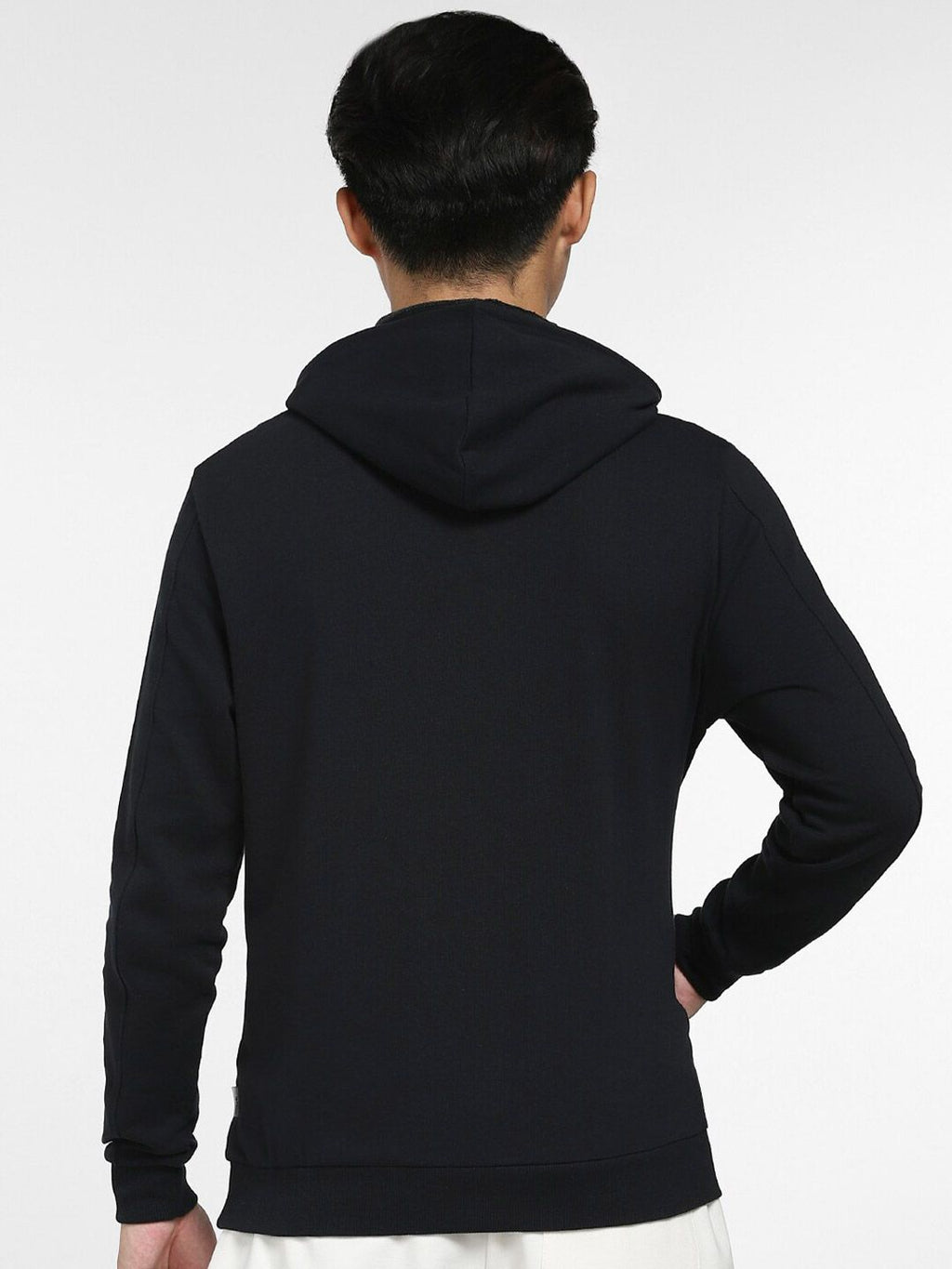  Jack & Jones Men Black Solid Hooded Sweatshirt