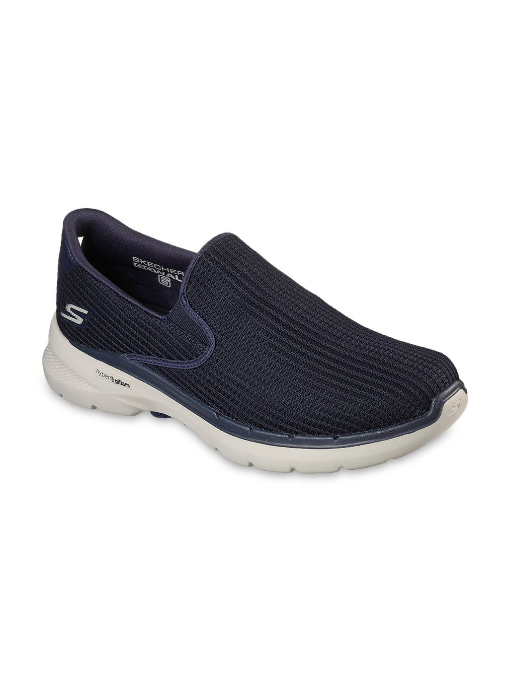  Skechers Men Navy Blue Mesh Walking Non-Marking Shoes