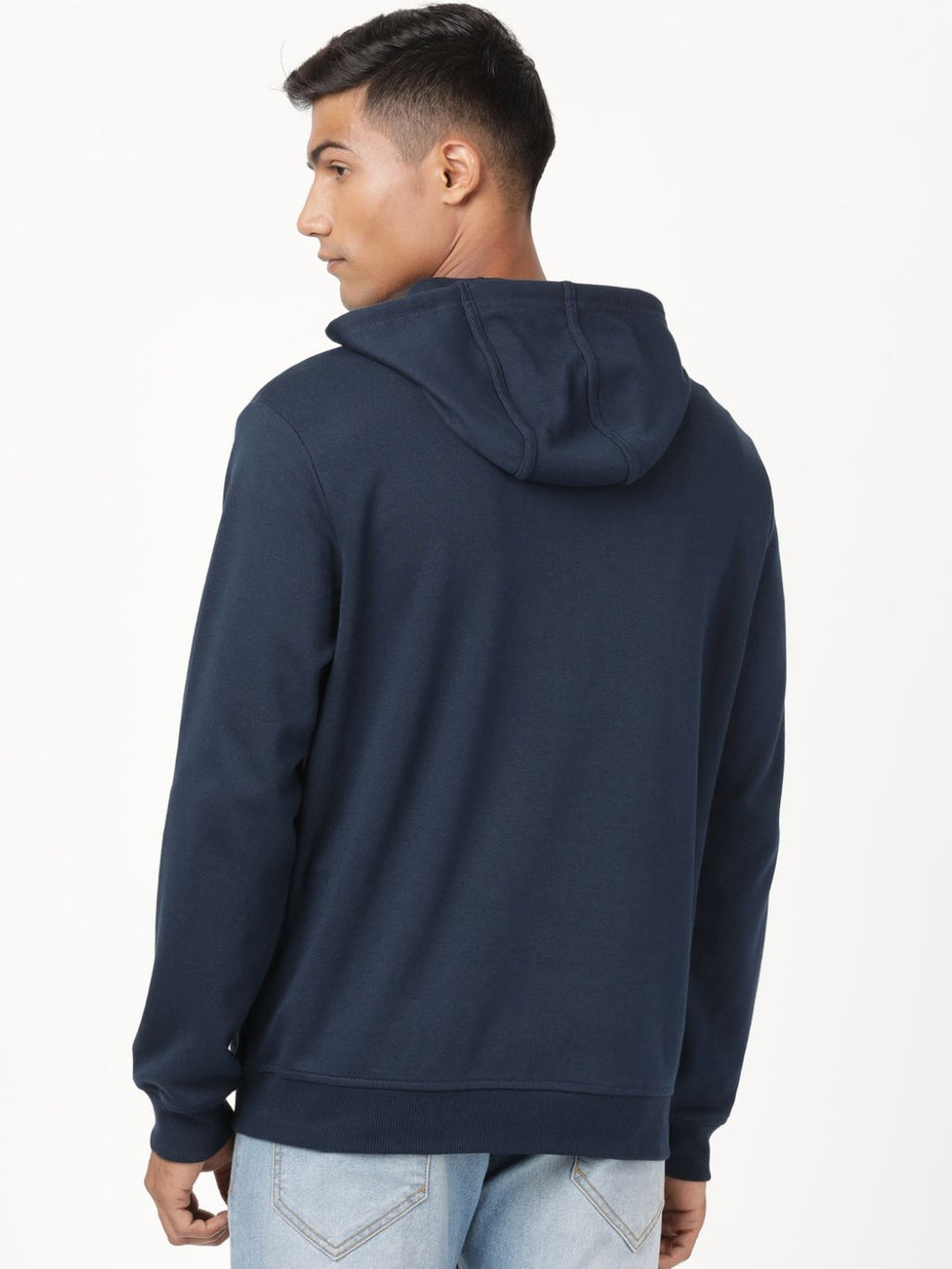  Jockey Men Blue Hooded Sweatshirt