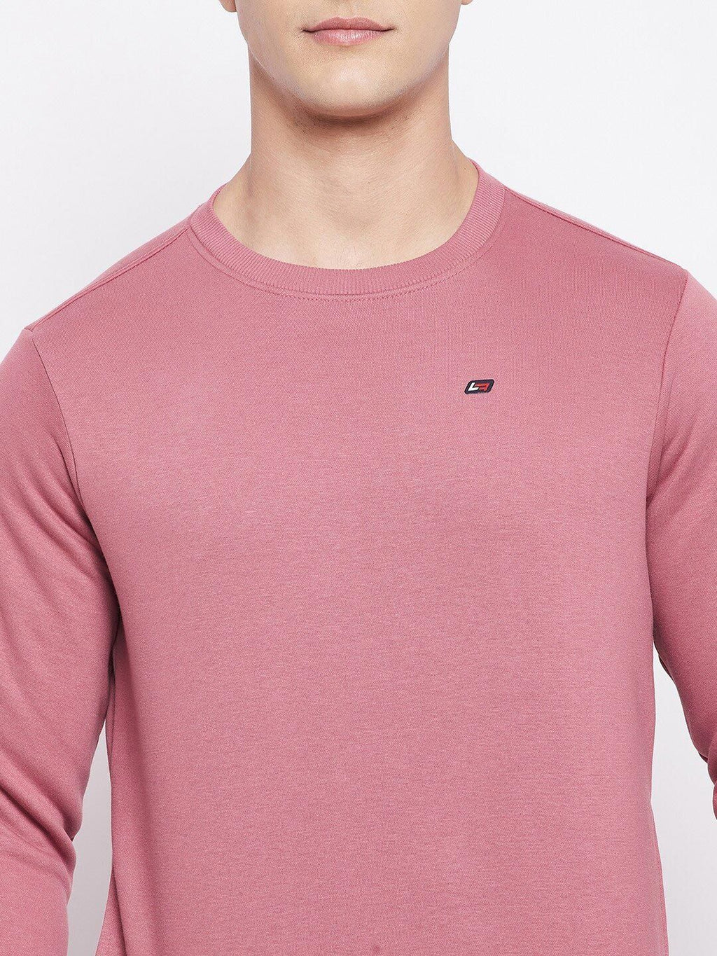  NEVA Men Onion Purple Solid Long Sleeves Sweatshirt