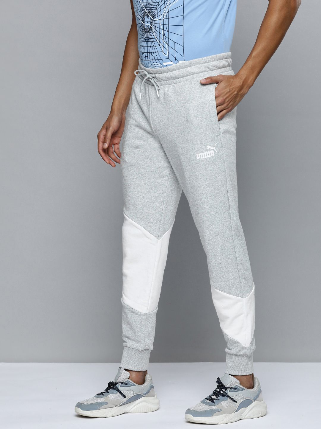  Puma Men Colourblocked POWER Cat Regular Fit Outdoor Joggers