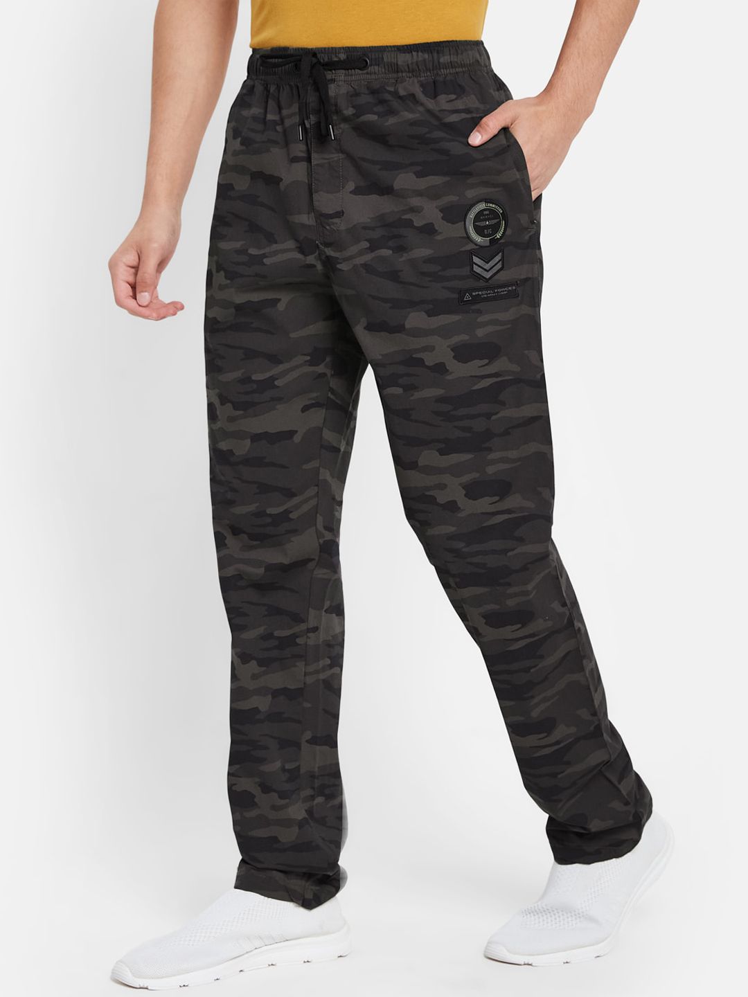  Octave Men Mid-Rise Cotton Sports Track Pants