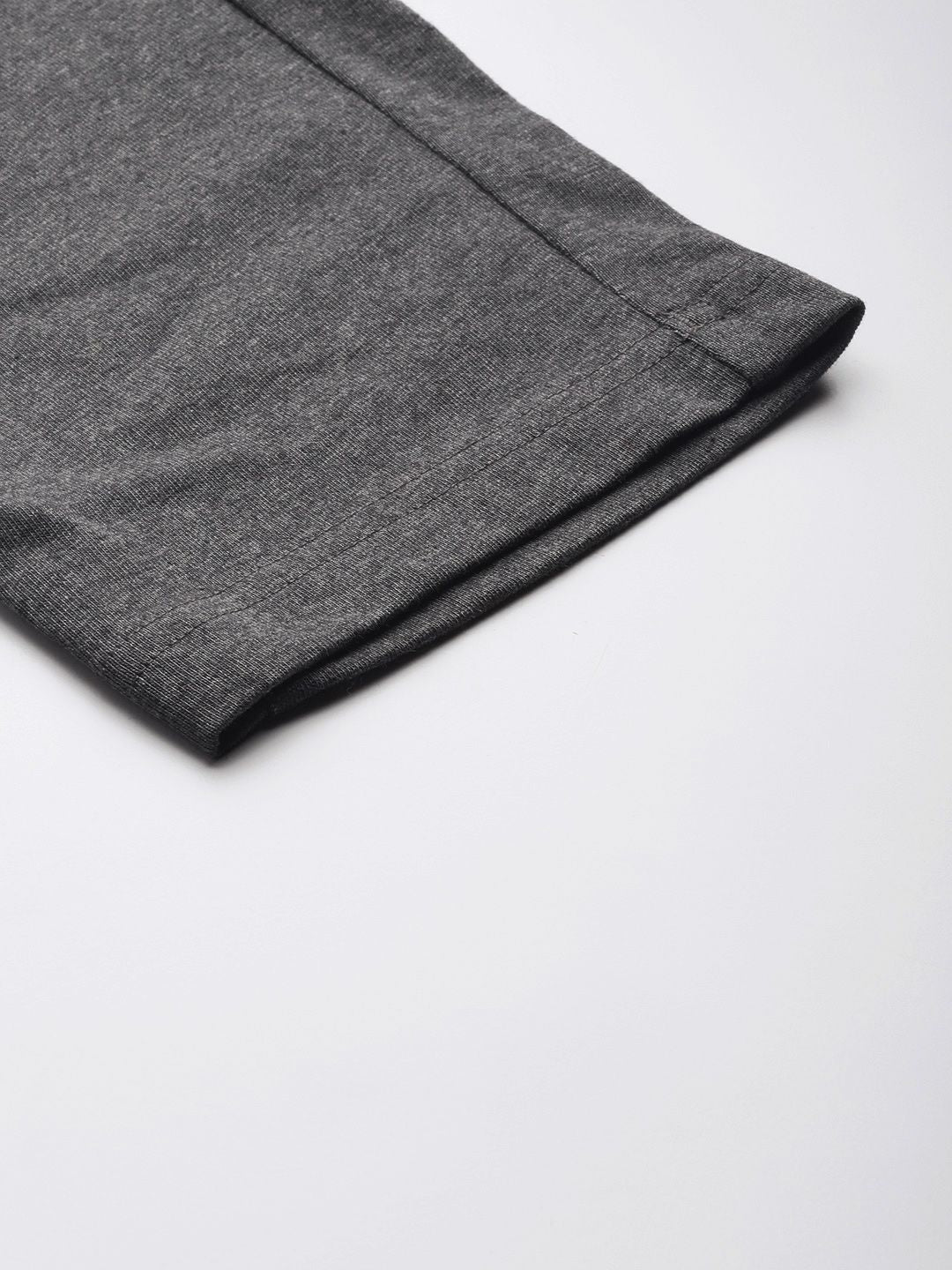  ADIDAS Men Charcoal Grey Brand Logo Embroidered Detail Track Pants