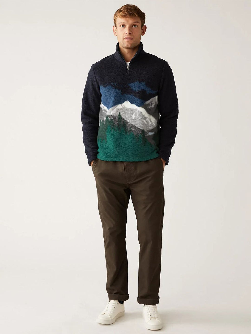  Marks & Spencer Men Abstract Printed Pullover Sweatshirt