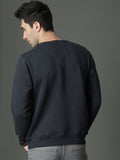  Roadster Men Navy Blue Printed Sweatshirt