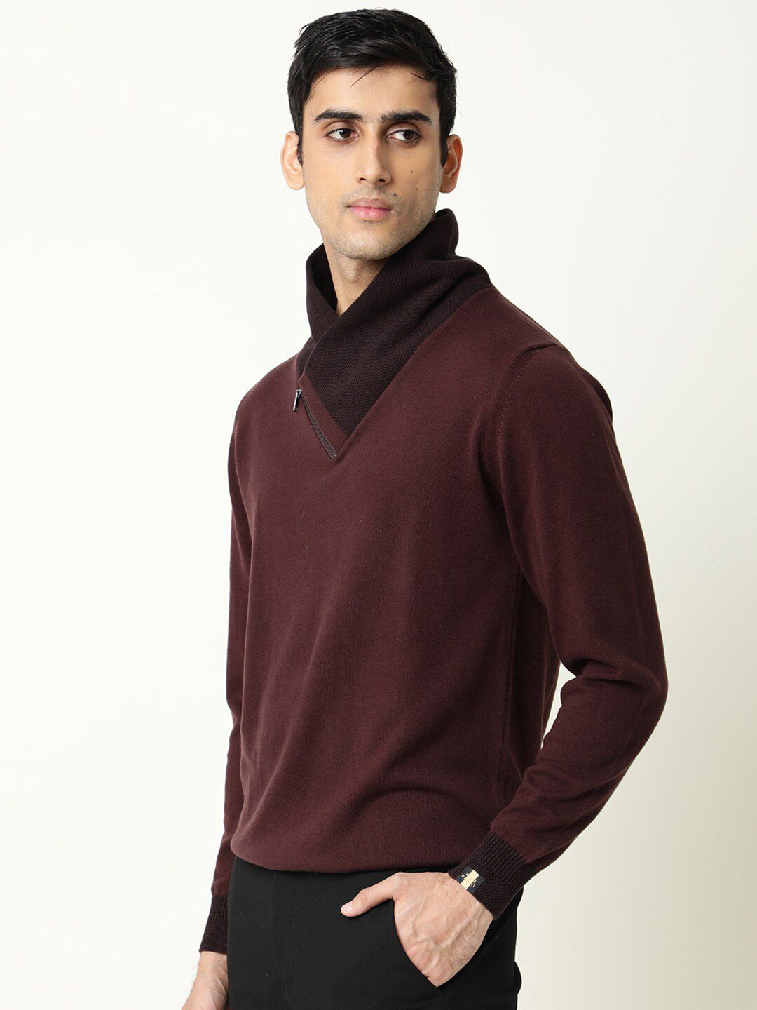  RARE RABBIT Men Brown Pullover Sweatshirt
