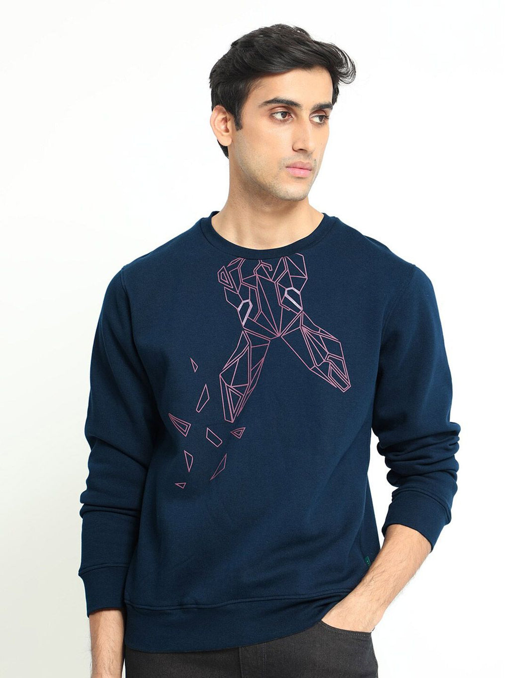  RARE RABBIT Graphic Printed Cotton Pullover