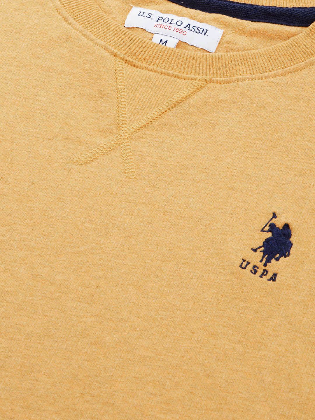 U.S. Polo Assn. U S Polo Assn Men Mustard Sweatshirt