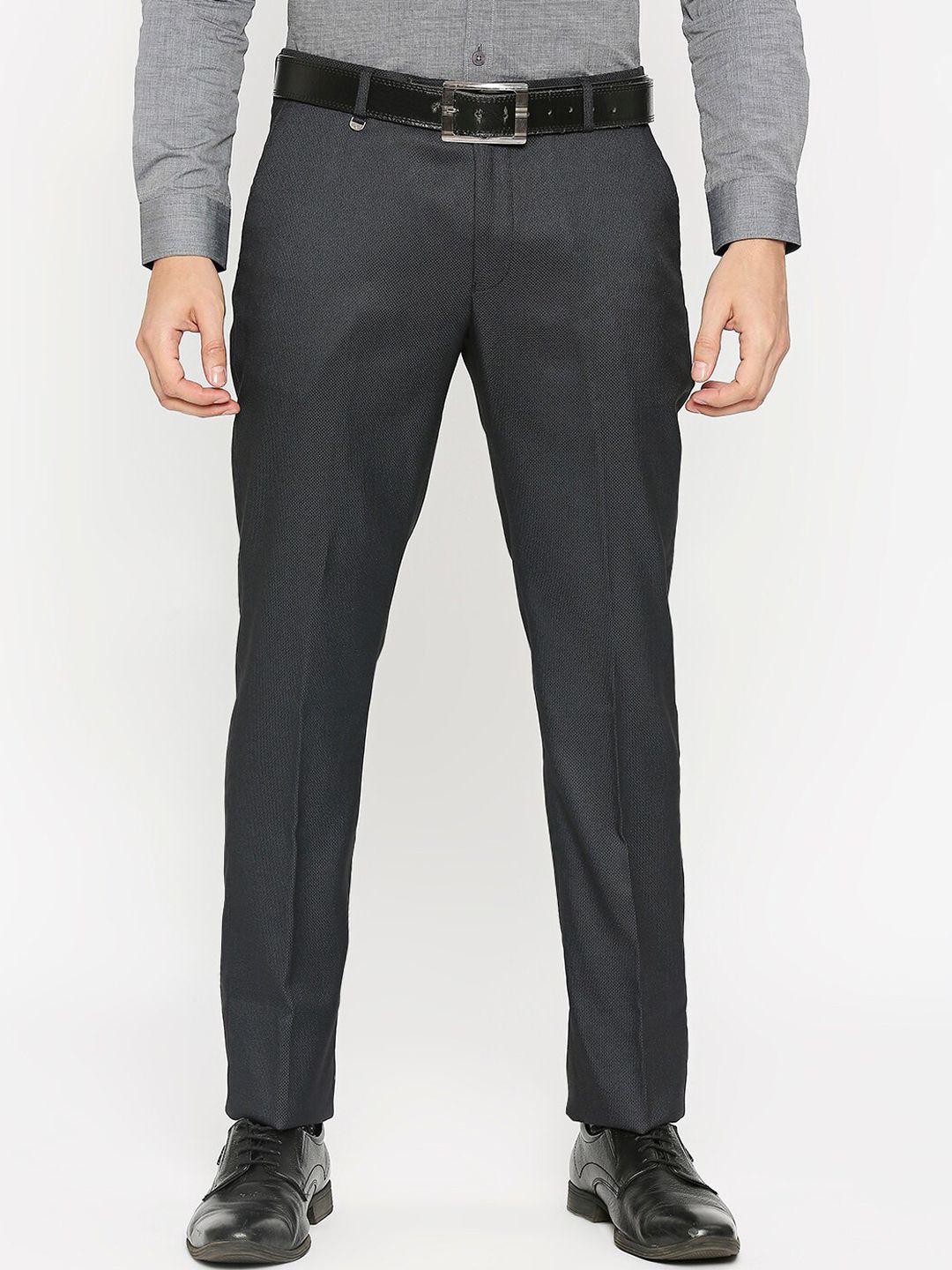  Solemio Men Mid-Rise Plain Formal Trousers