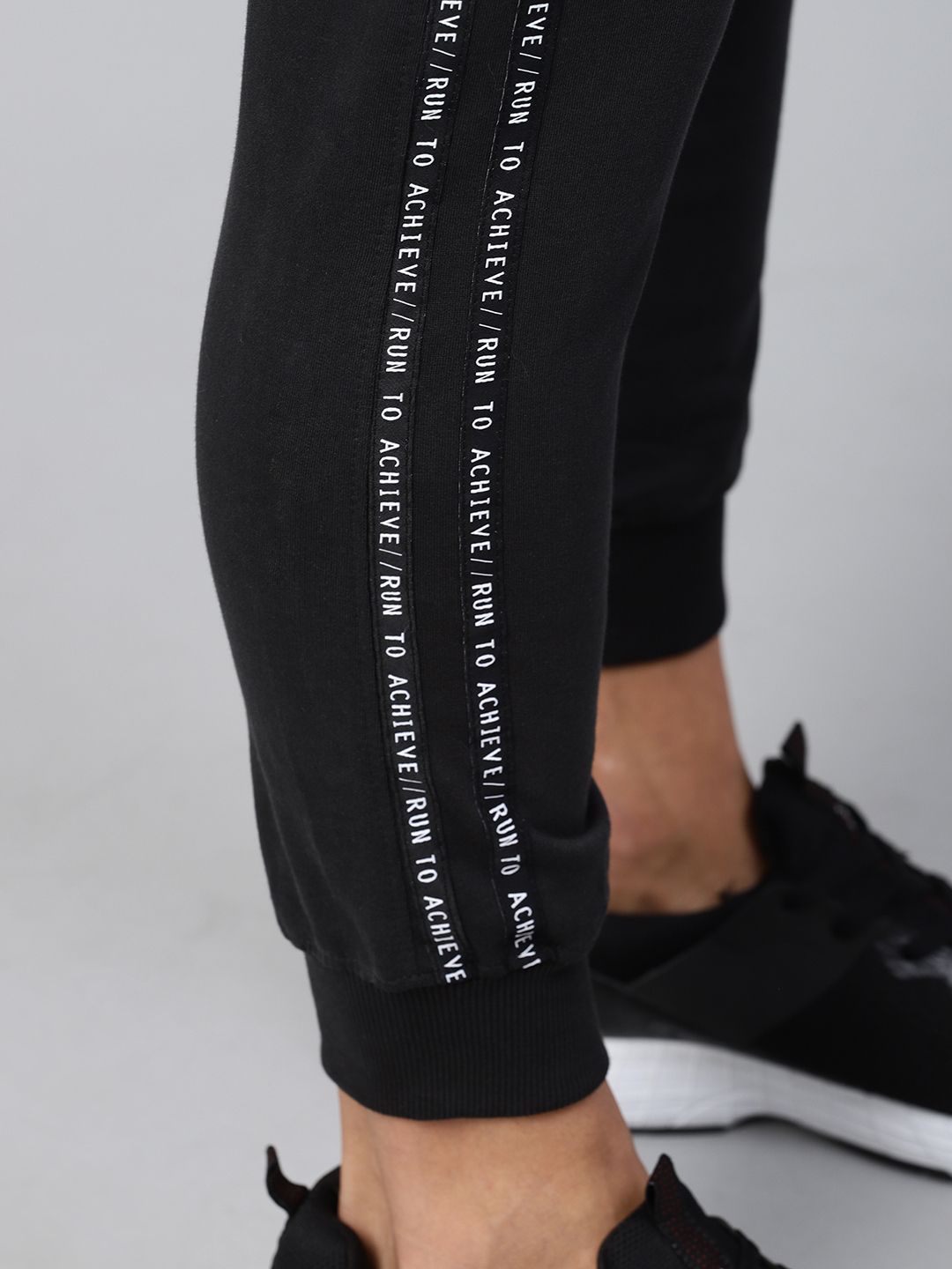  HRX By Hrithik Roshan Men Black Slim Fit Athleisure Solid Joggers