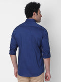  Oxemberg Classic Spread Collar Opaque Cotton Casual Shirt