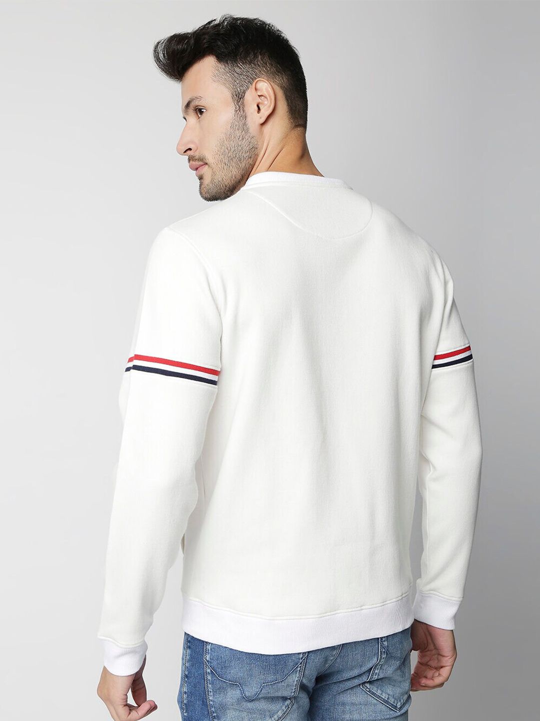  Pepe Jeans Men White Solid Sweatshirt