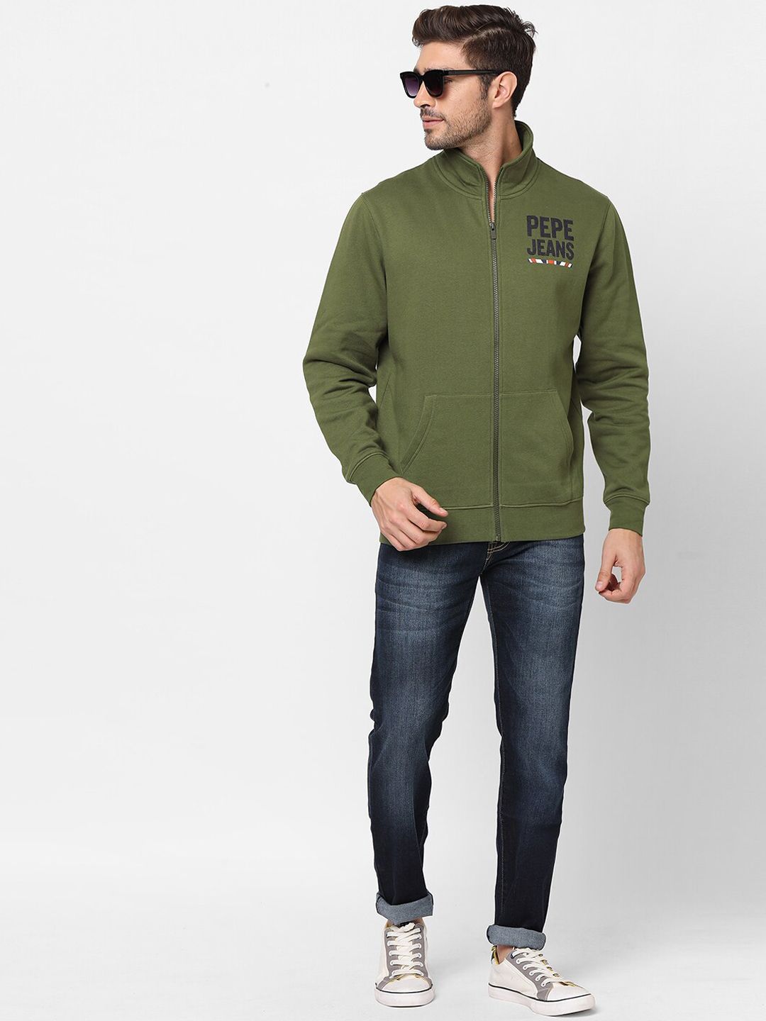  Pepe Jeans Men Olive Green Sweatshirt