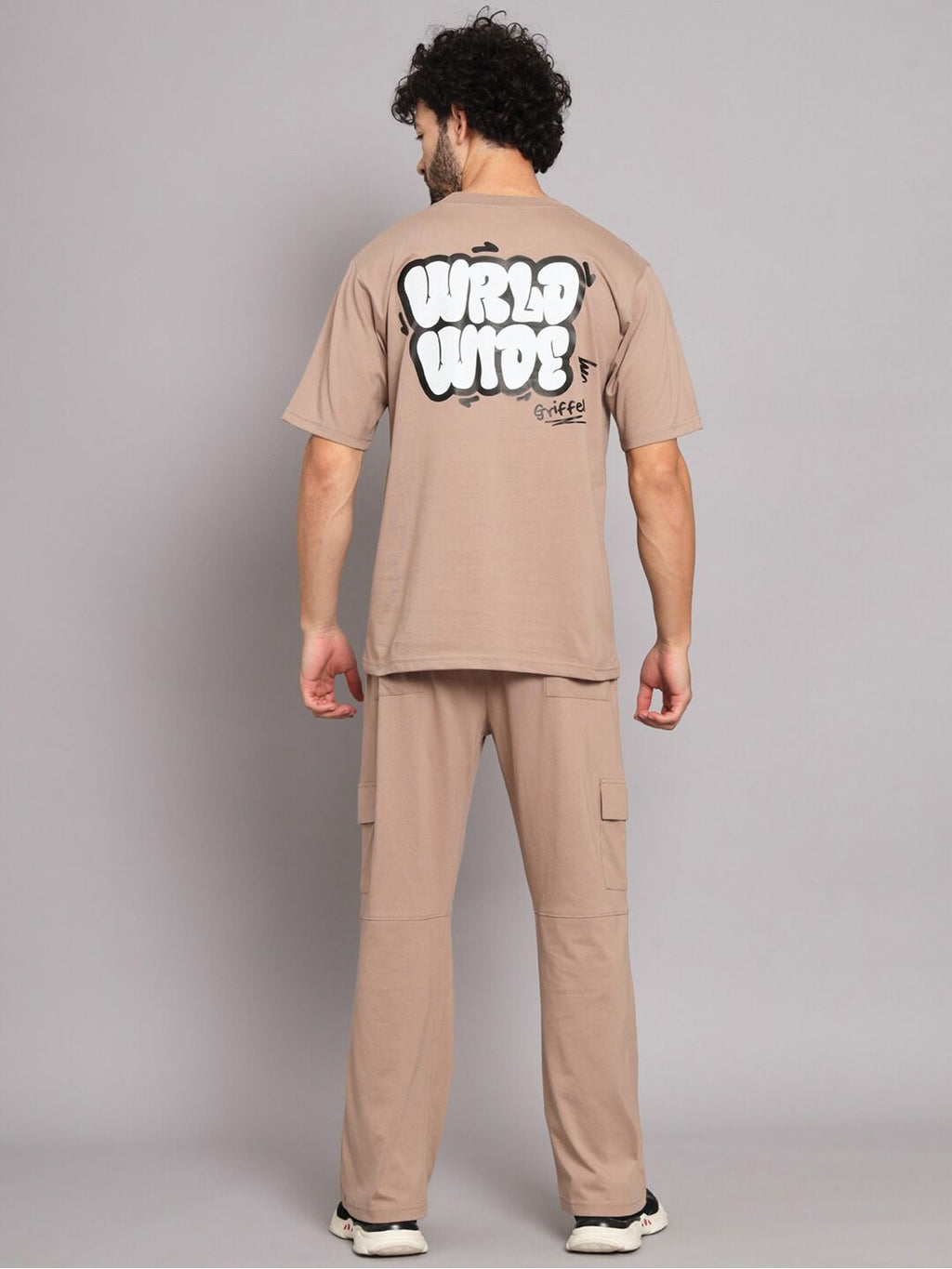  GRIFFEL Men Printed Cotton Loose Fit Track Suits