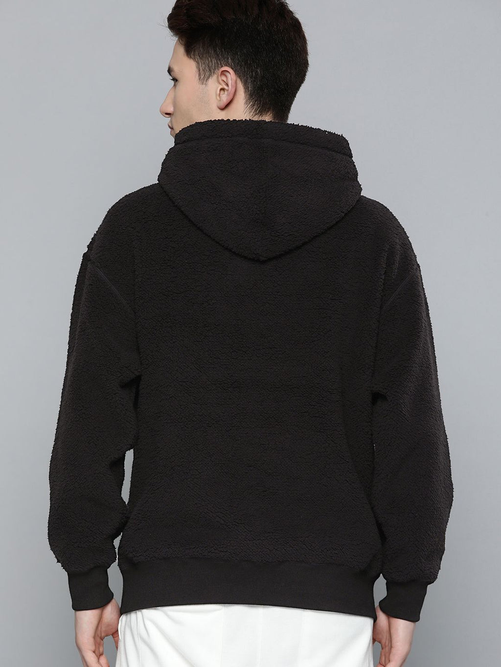  Puma Men Relaxed Classics Sherpa Hooded Sweatshirt