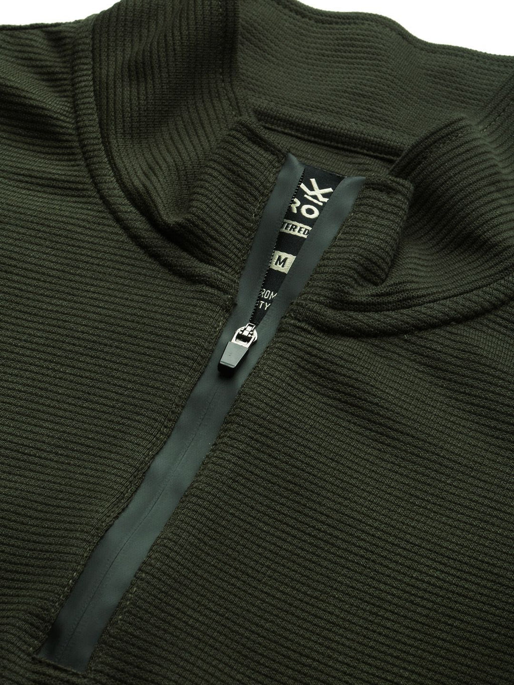  WROGN Men Olive Green Solid Slim Fit Sweatshirt