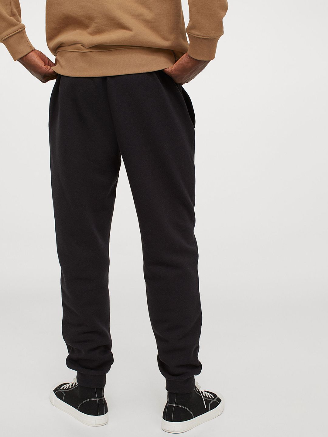  H&M Men Black Regular Fit Joggers