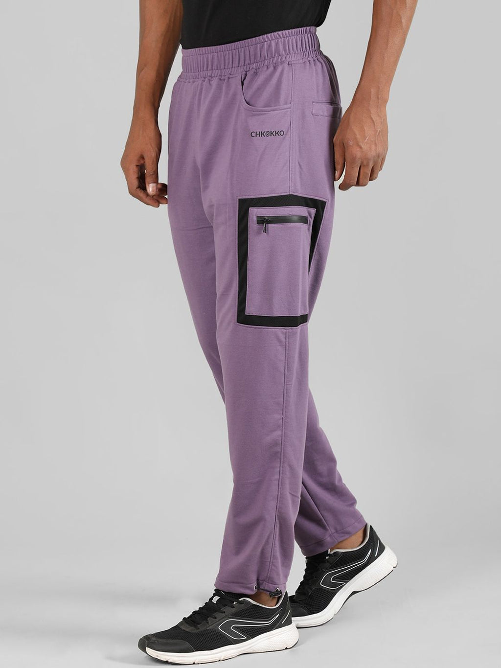  CHKOKKO Men Gym Workout Lower Relaxed-Fit Cotton Sports Track Pants