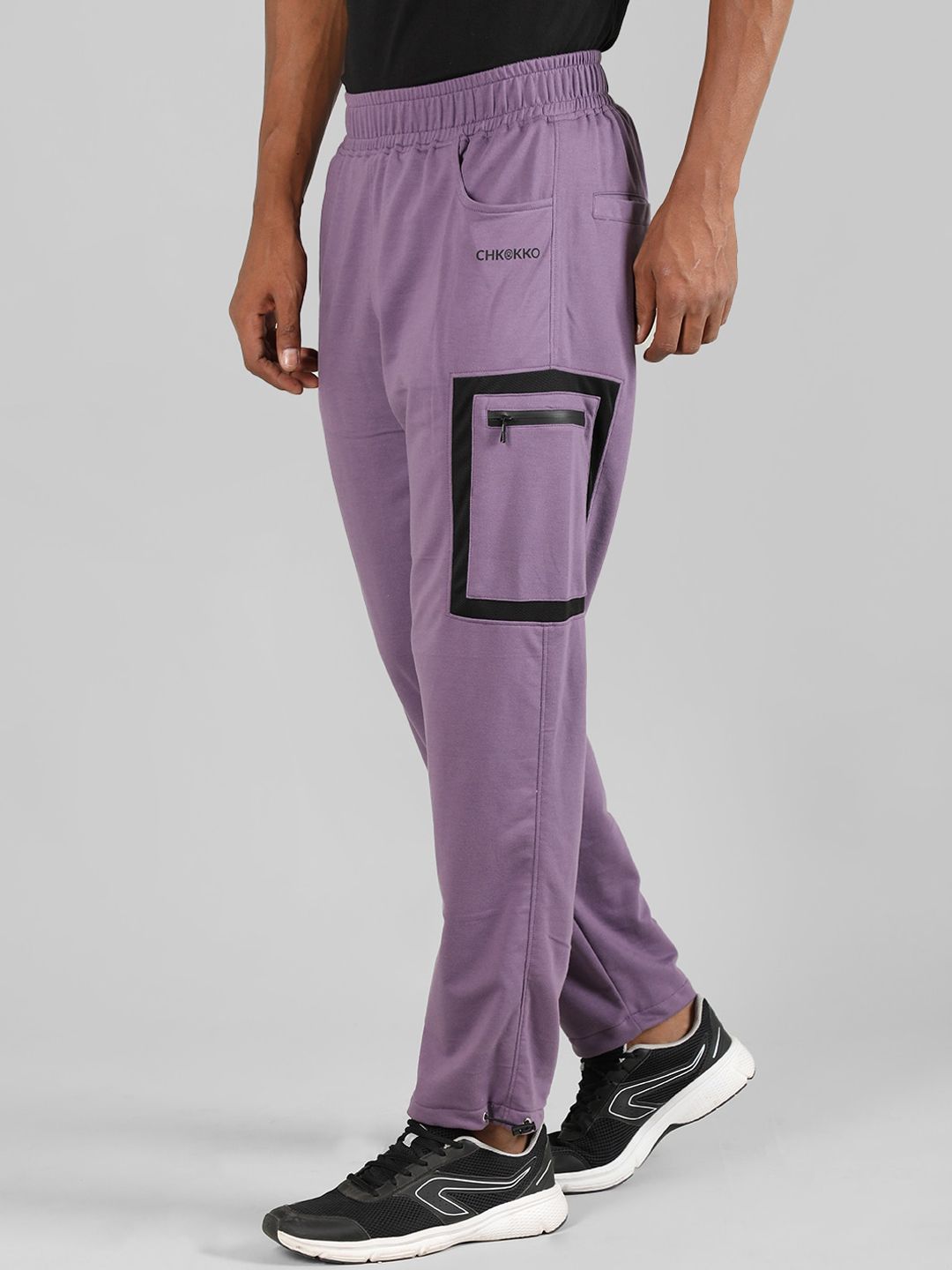  CHKOKKO Men Gym Workout Lower Relaxed-Fit Cotton Sports Track Pants