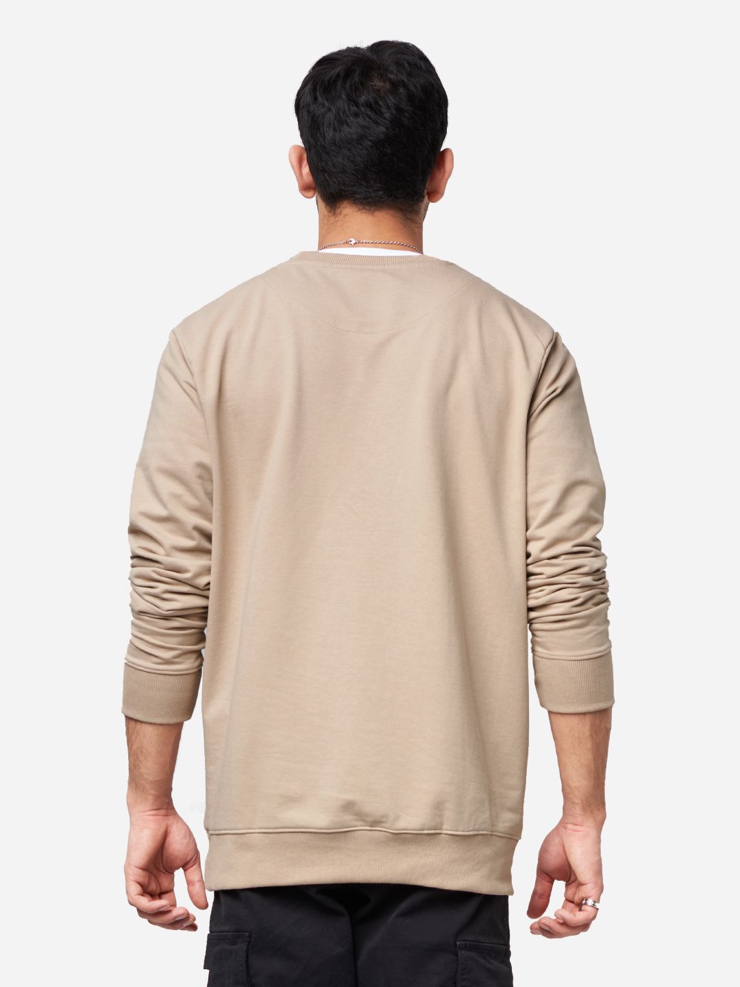  The Souled Store Men Rose Solid Cotton Pullover Sweatshirt