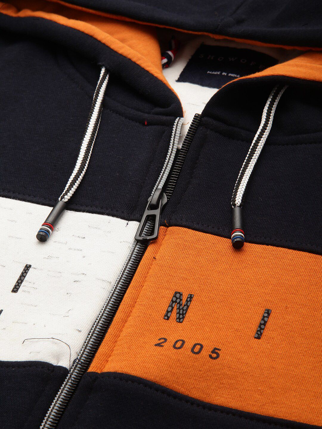  SHOWOFF Typography Printed Hooded Neck Cotton Sweatshirt